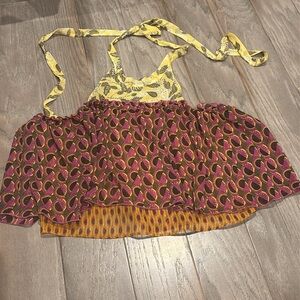 Zara Multicolor Patterned Halter Top